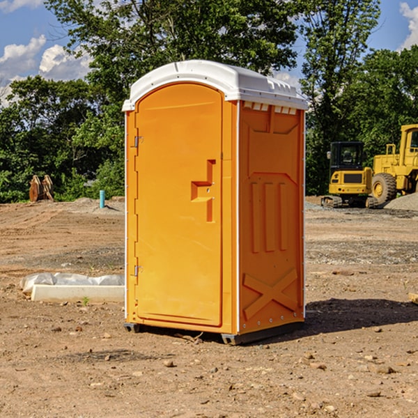 how often are the portable toilets cleaned and serviced during a rental period in Hydetown Pennsylvania